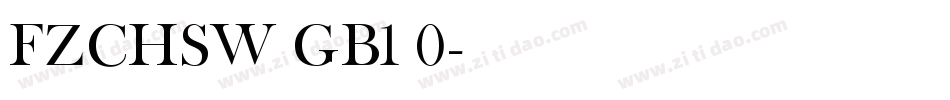 FZCHSW GB1 0字体转换